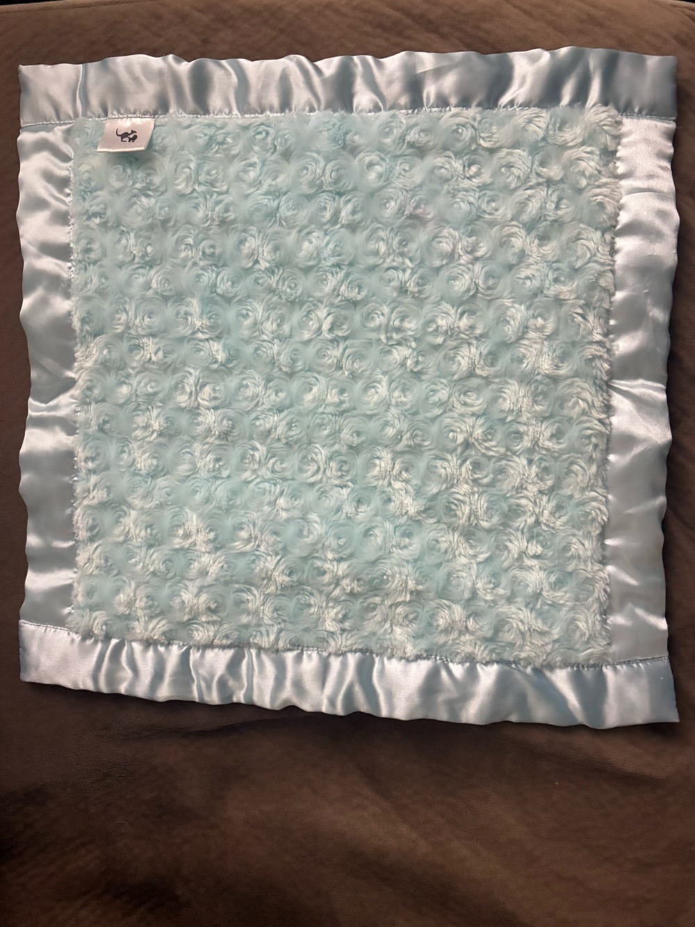 Baberoo blue rosette lovey blue lovie for baby
